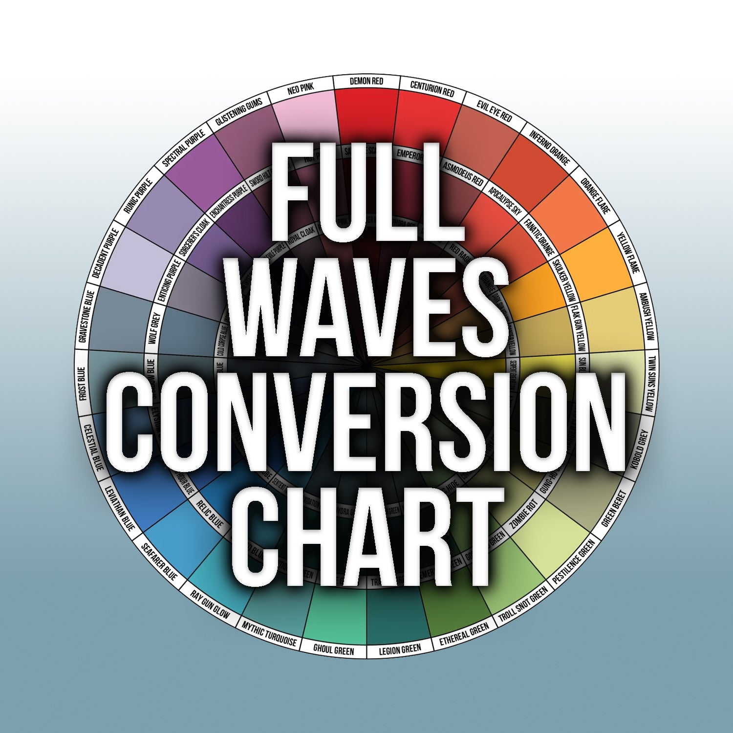 Full Two Thin Coats Range Colour Chart Digital Download