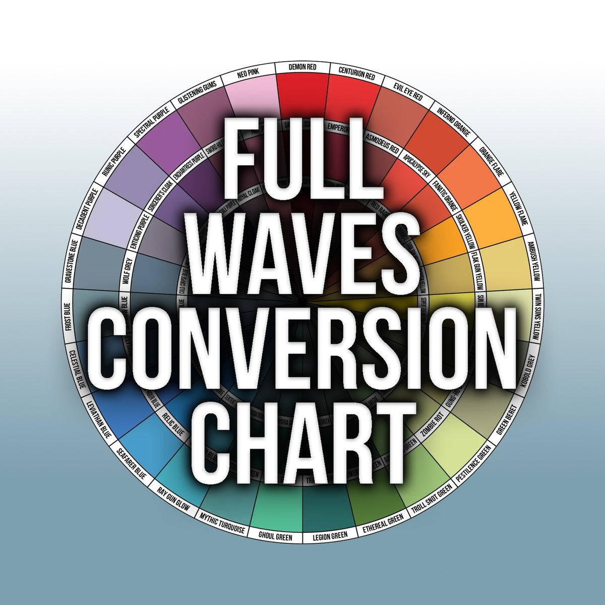 Full Two Thin Coats Range Colour Chart Digital Download